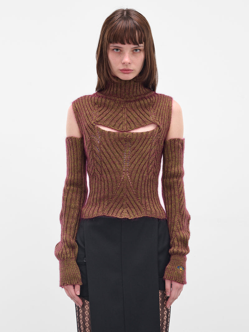 Brown Mary Army Warmers (8109000O-Y0040-R401-GOLD)