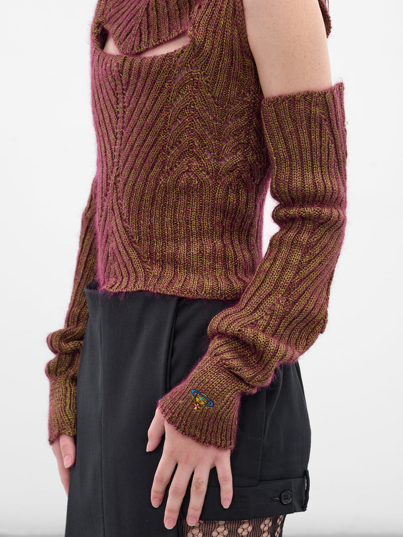 Brown Mary Army Warmers (8109000O-Y0040-R401-GOLD)