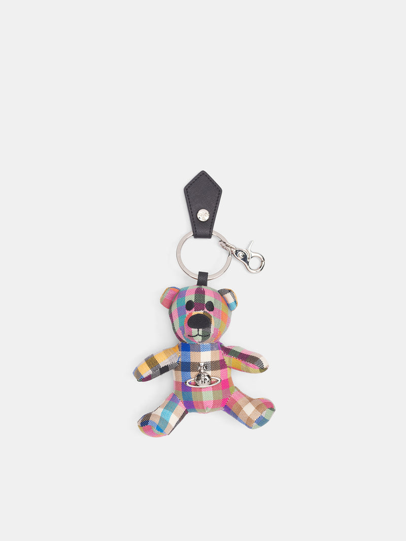 Heather Check Teddy Bear Keyring (82120005U-W01CV-O215-MULTI)