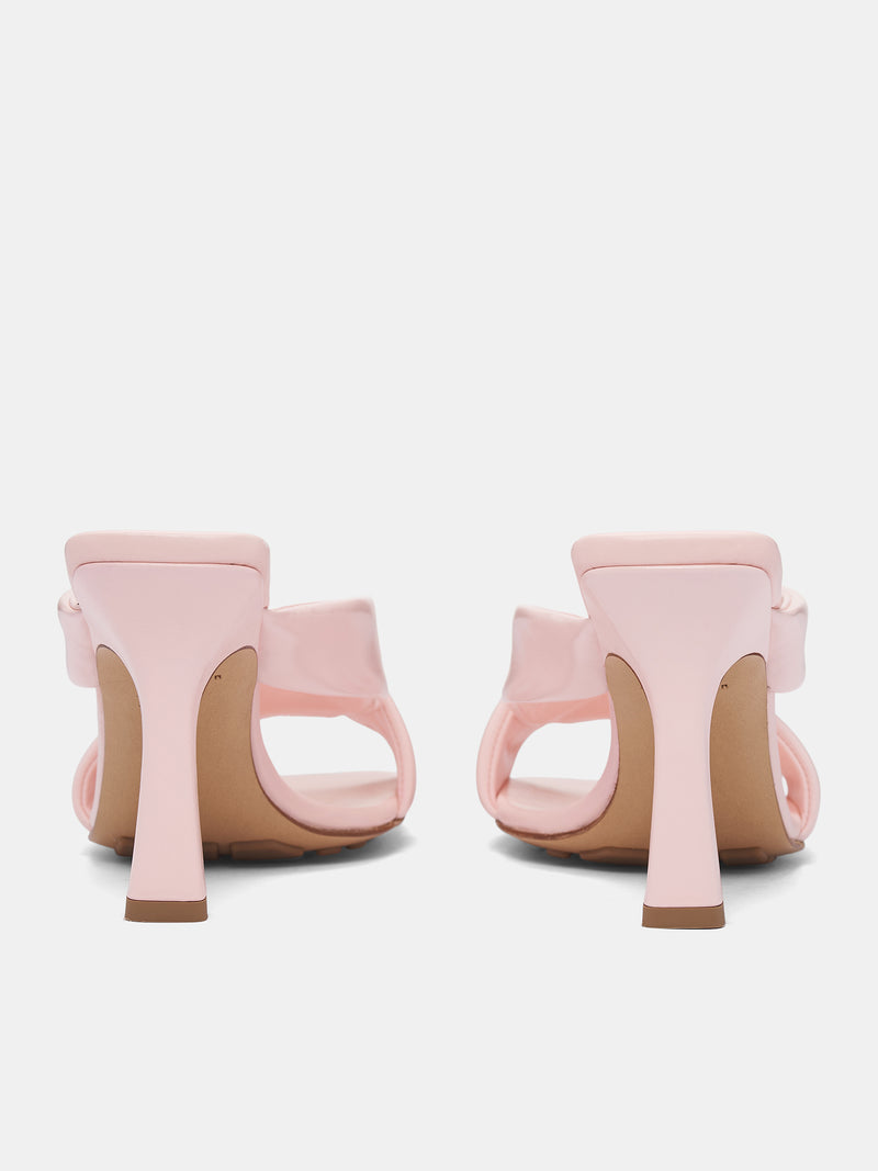 BOTTEGA VENETA Pink Heeled Mules | H.Lorenzo - back