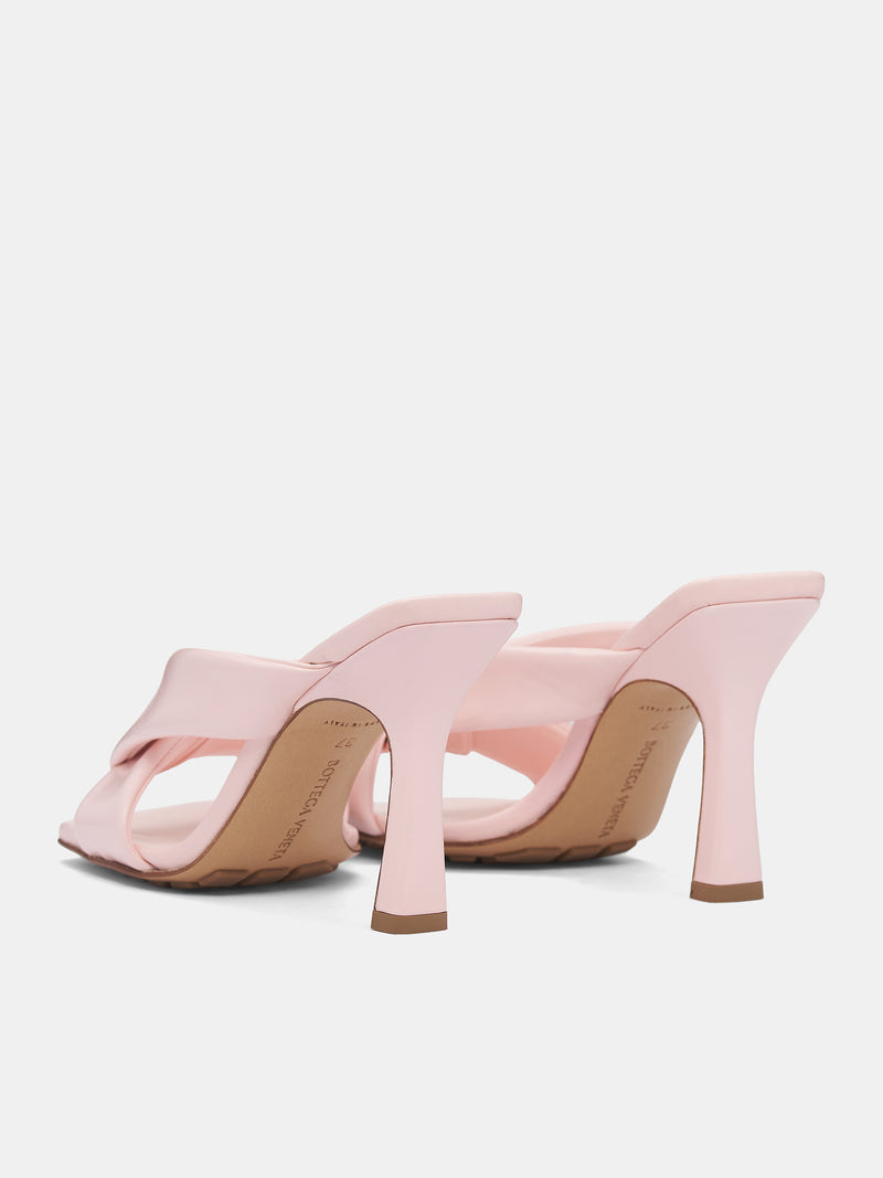 BOTTEGA VENETA Pink Heeled Mules | H.Lorenzo - back side