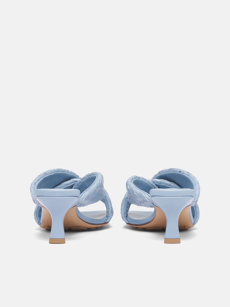 Blue Intrecciato Riva Mule Sandals (837835V2ED0-9113-NEW-ICE)