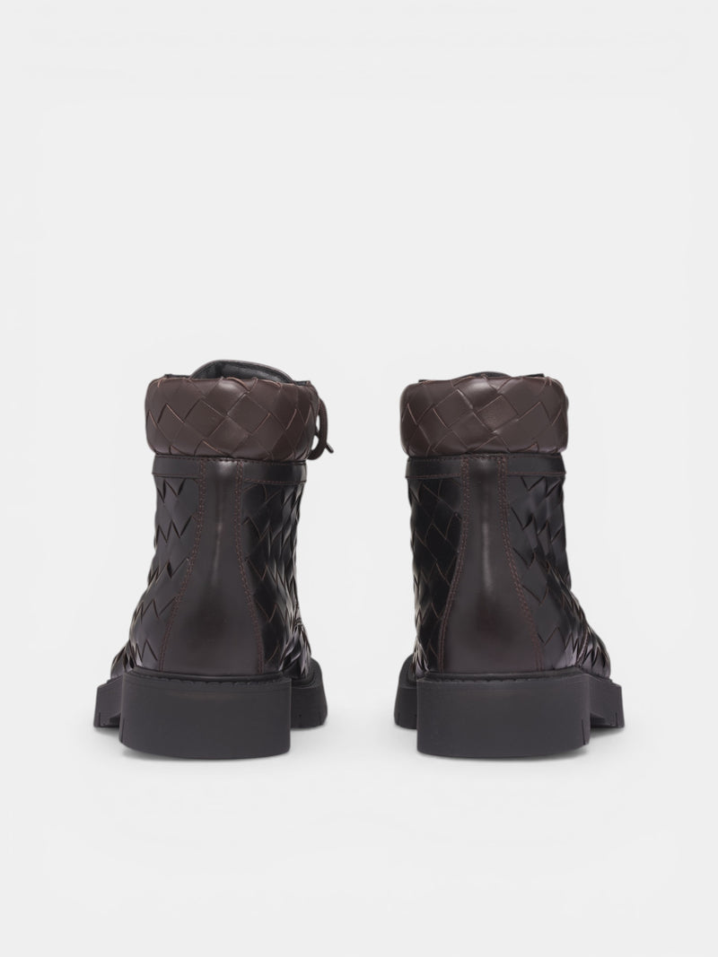 Intrecciato Lambskin Ankle Boots (837876V2WTA-2113-METAL-LOLLIPO)