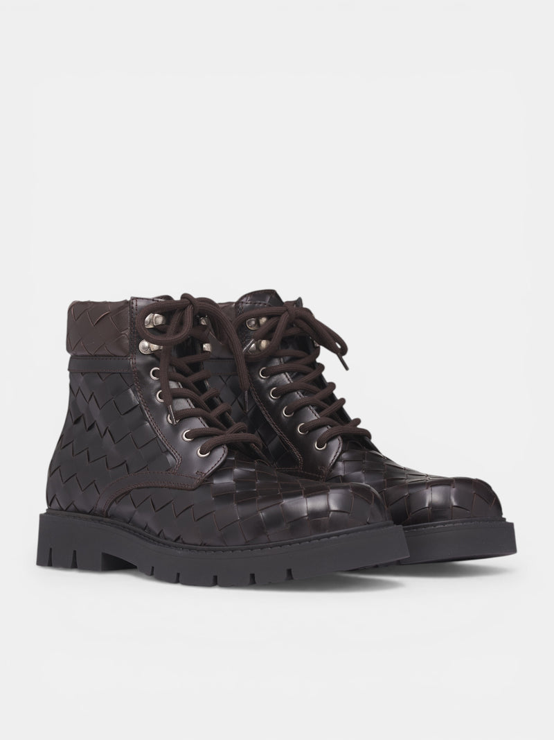 Intrecciato Lambskin Ankle Boots (837876V2WTA-2113-METAL-LOLLIPO)