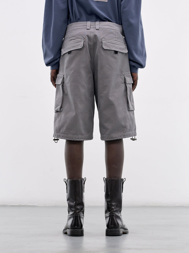 Gray Cotton Cargo Shorts (860WP22003-GRAY)