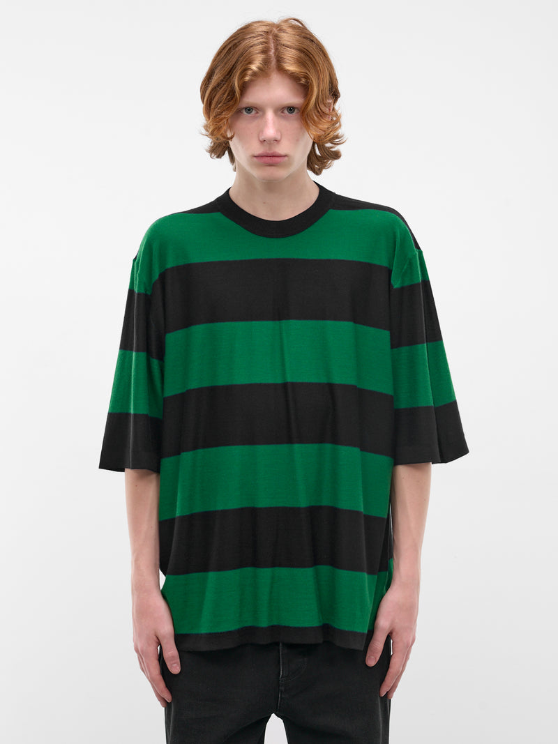 Striped Oversized Tee (861286V4B70-3140-GRASS-GREEN-B)