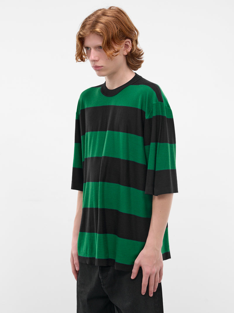 Striped Oversized Tee (861286V4B70-3140-GRASS-GREEN-B)