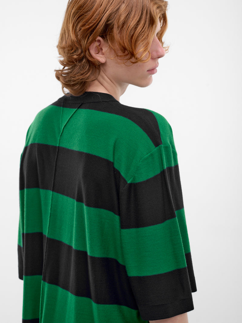 Striped Oversized Tee (861286V4B70-3140-GRASS-GREEN-B)
