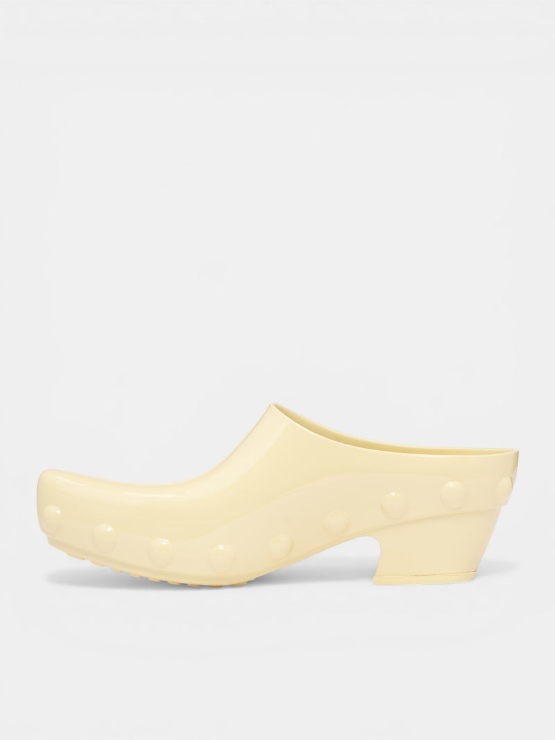 Butter Yellow Rubber Mule Clogs (868075V2AS0003-BUTTER-YELLOW)
