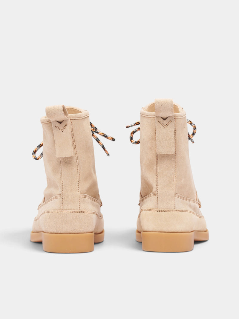 Beige Pier Suede Ankle Boots (876067V4QN0-9677-SHORE)