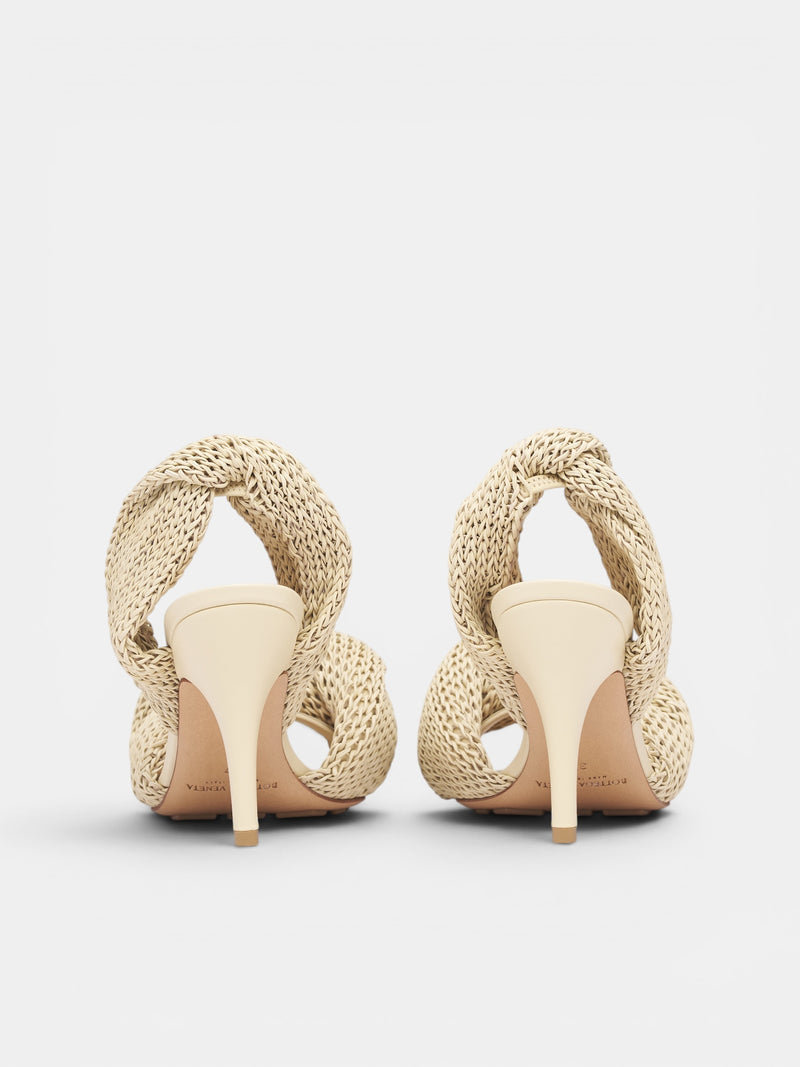 White Leather Grace Slingback Sandals (876208V6IS0-1000-SOUR)