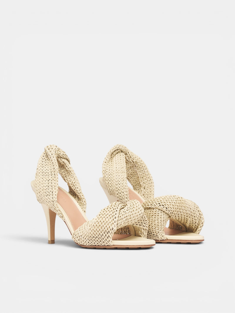 White Leather Grace Slingback Sandals (876208V6IS0-1000-SOUR)