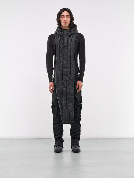 小物 MASU PLAID HOOD SCARF (black) Black Hooded Scarf, Black Cowl With Pointy Hood, Pixie
