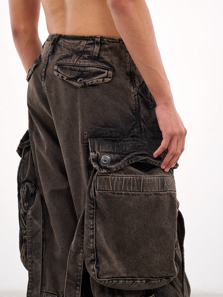 Denim Cargo Jeans (899PAM2-GR-CHARCOAL)