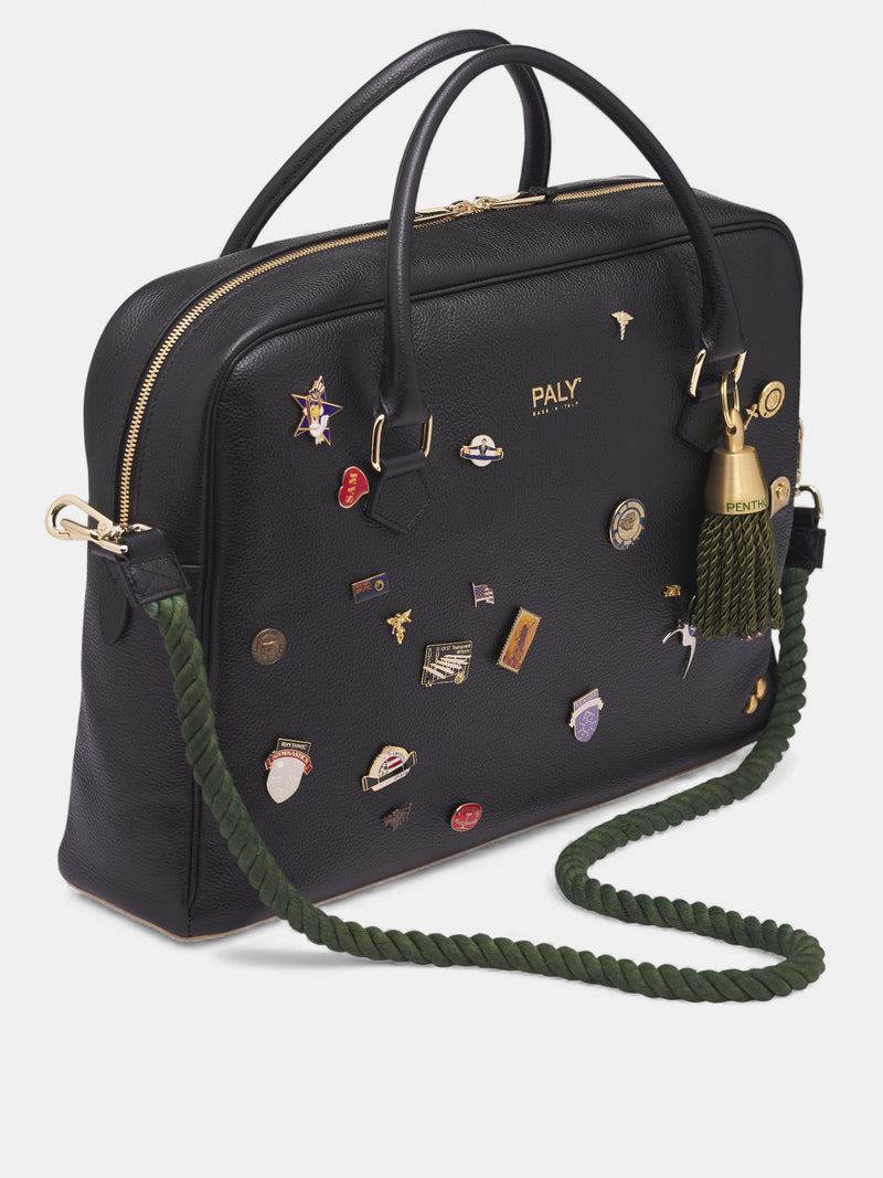 Graphic Pin Leather Everyday Bag (8U008Q3009-BLACK)