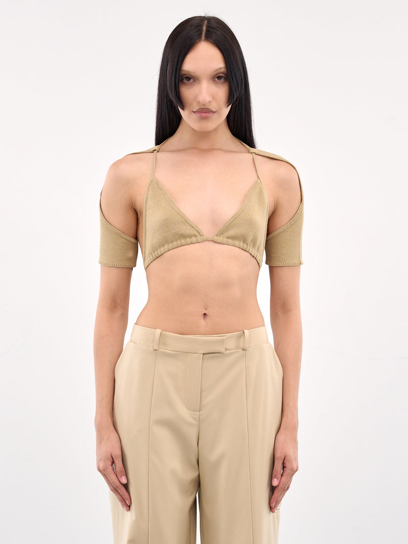 Denim Knit Bikini Top (900-968-DENIM-SAND)