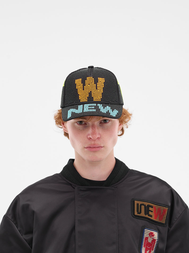 Black 3D Studded New Cap (9015-COMB-I-BLACK)