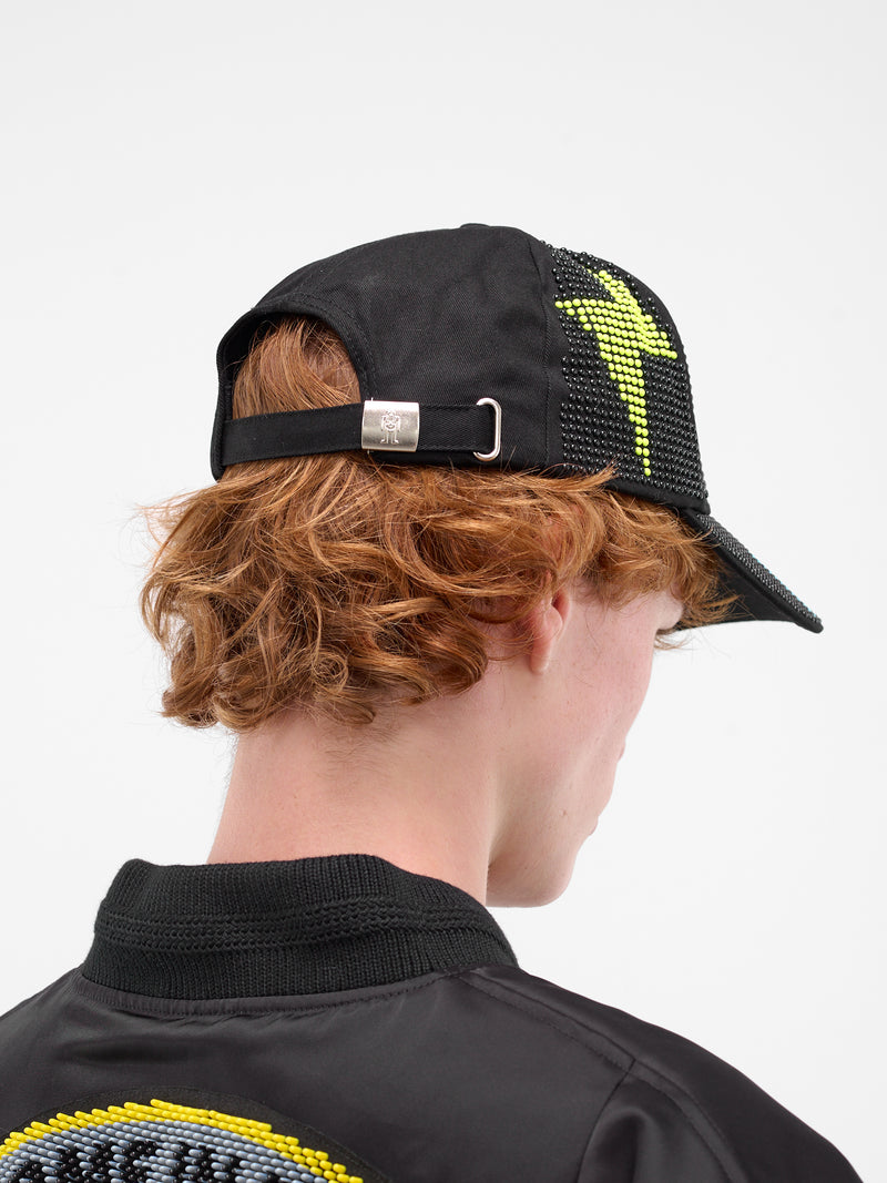 Black 3D Studded New Cap (9015-COMB-I-BLACK)