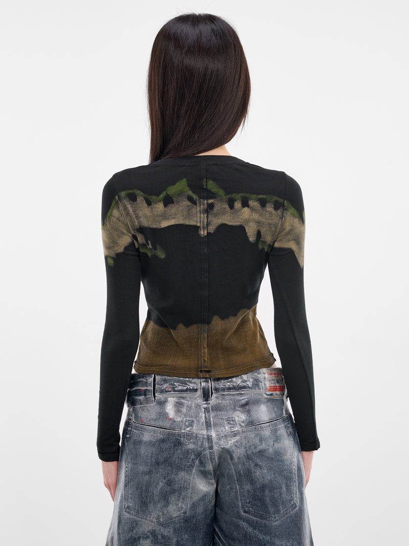 Black Ombré Lapped Long Sleeve (9100-EL-PS26-KELP)