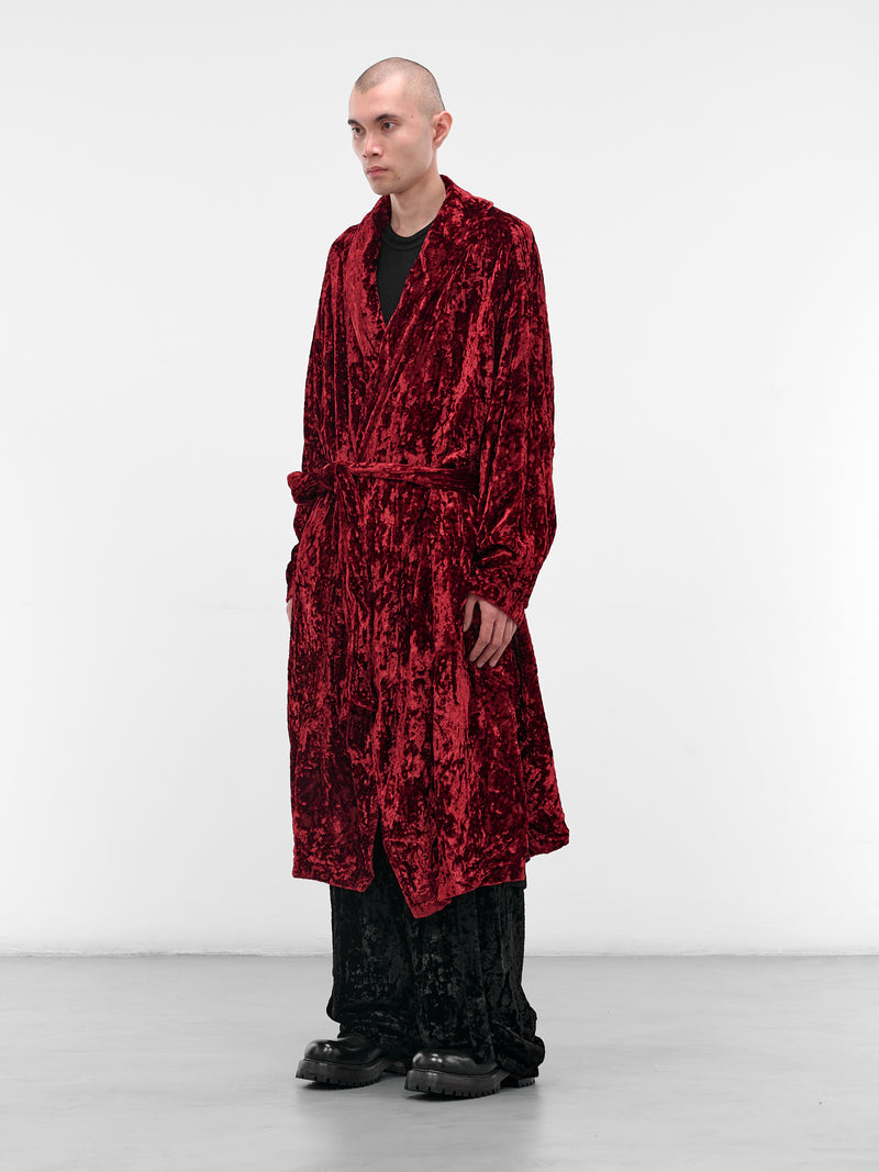 Red Crushed Velvet Robe (917COM3-BLOOD)