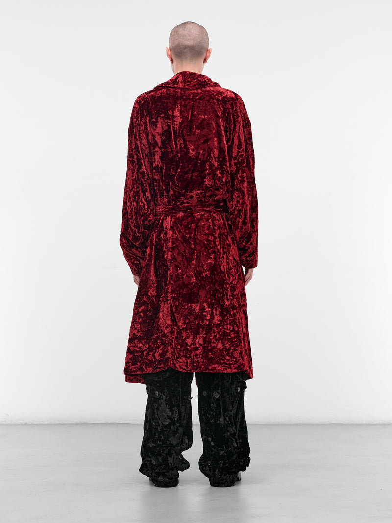 Red Crushed Velvet Robe (917COM3-BLOOD)