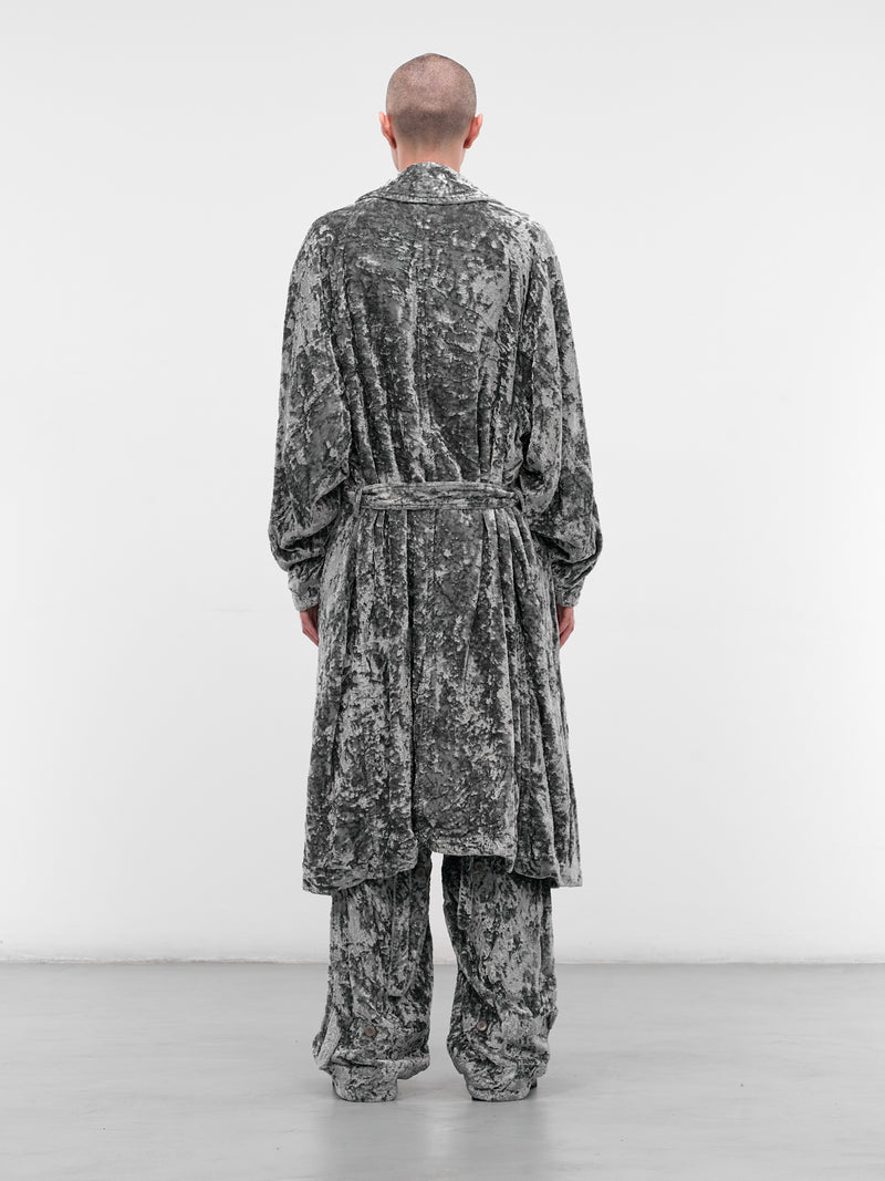 Gray Crushed Velvet Robe (917COM3-GRAY)
