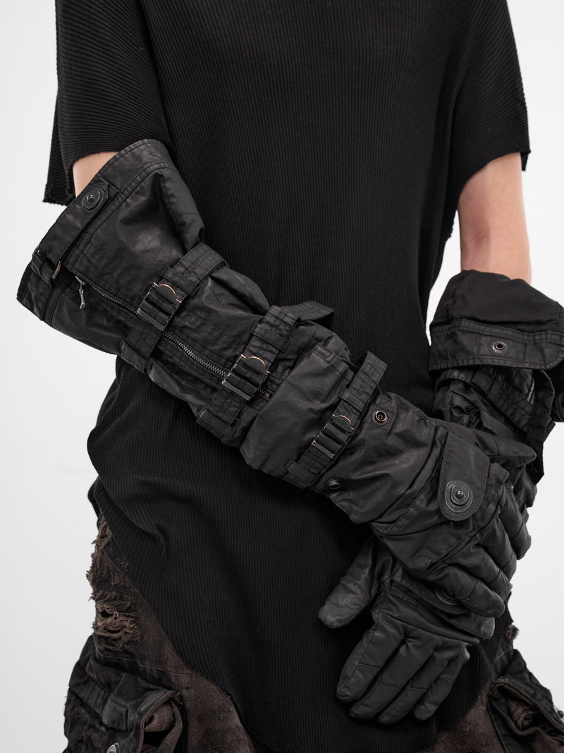 Black Strap Wide Gloves (917ACU6-BLACK)
