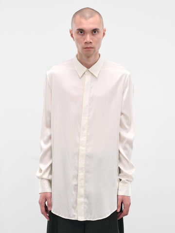 Off-White Silk Button-Up Shirt (917SHM4-OFF-WHITE)