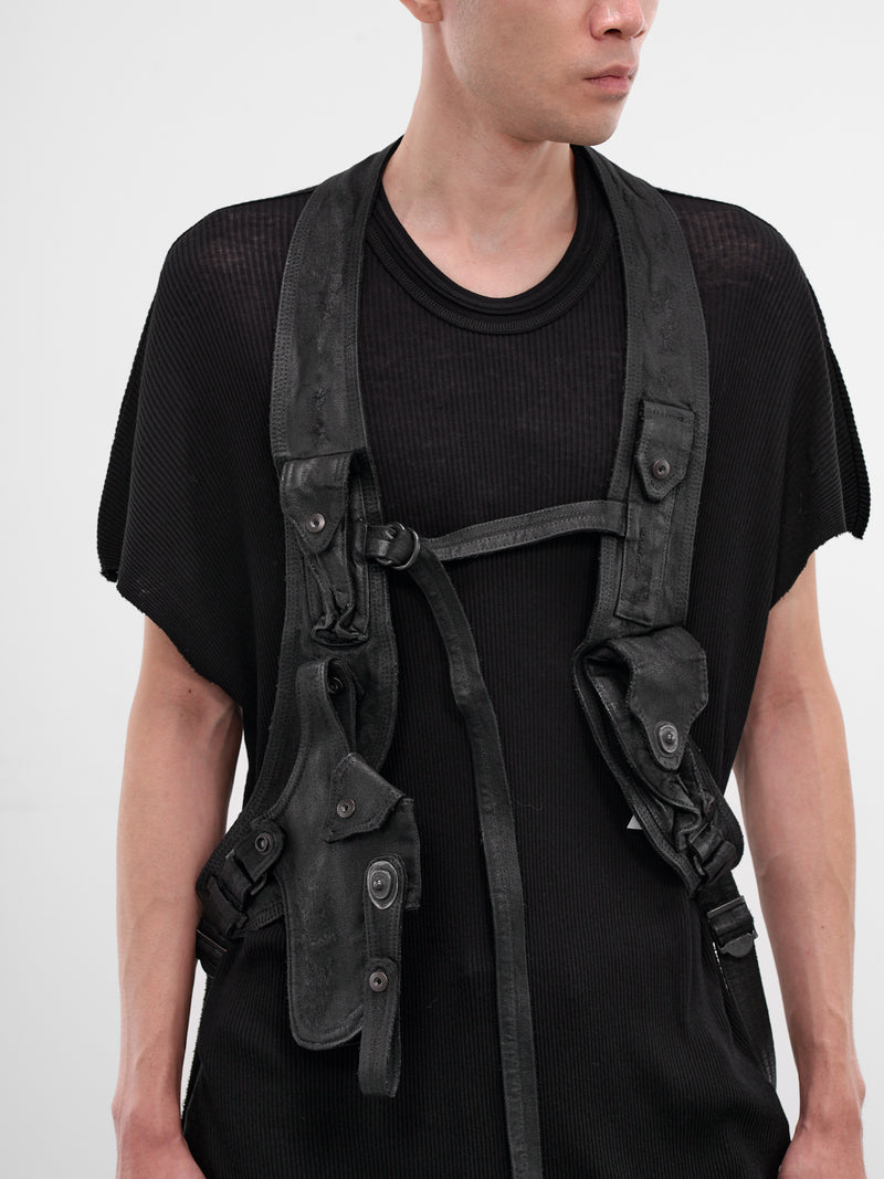 Black Utility Cargo Vest (917VEM1-C-BLACK)