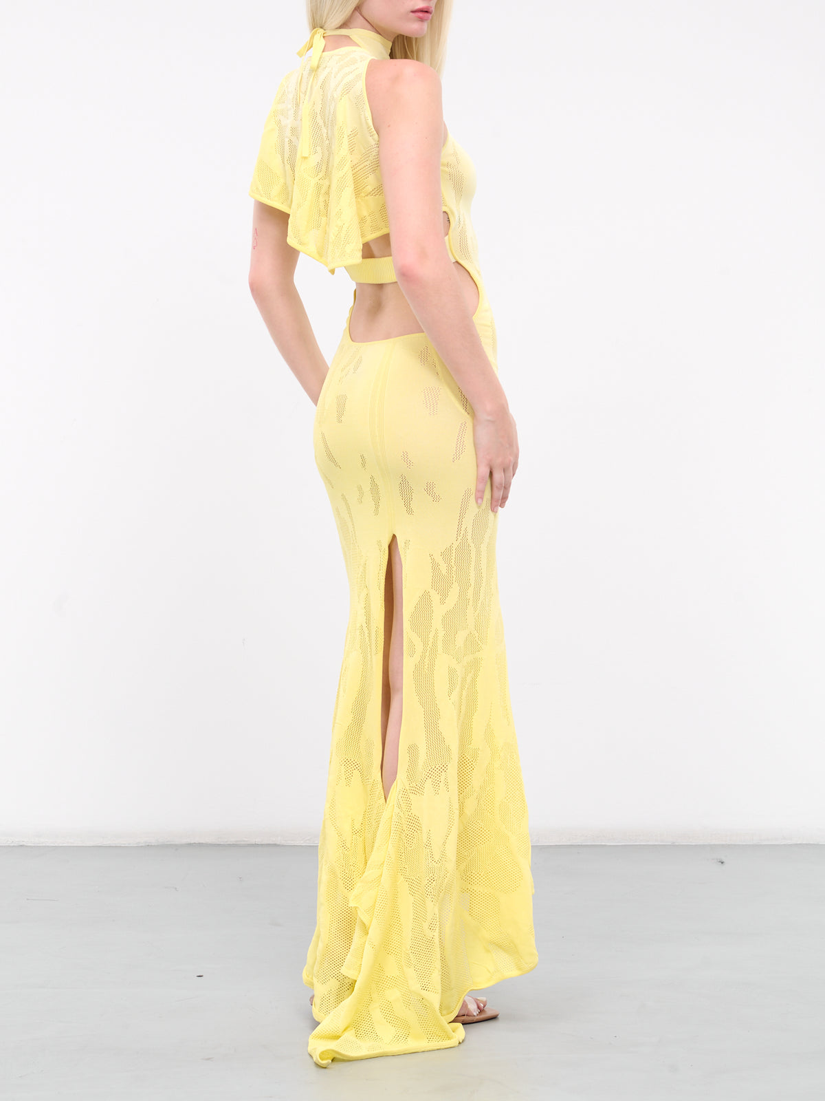 Florence Dress (951-911-YELLOW-WHITE)