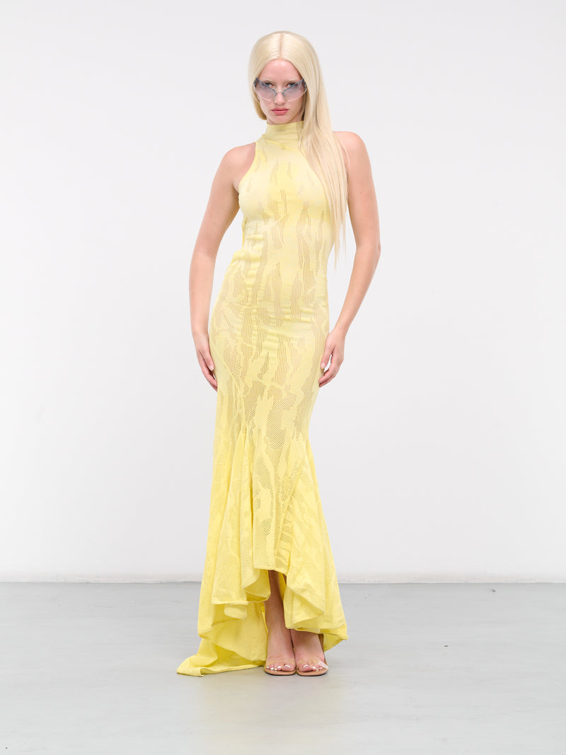 Florence Dress (951-911-YELLOW-WHITE)