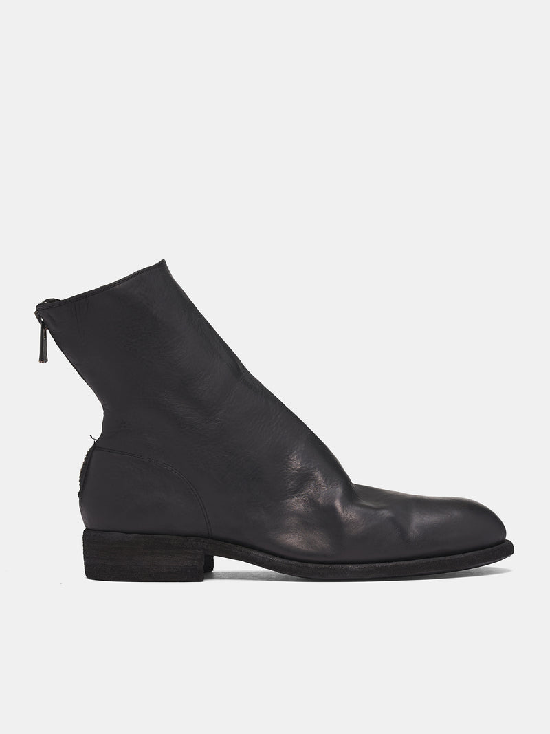 986X Horse Leather Back Zips (986X-HORSE-FG-BLKT-BLACK)