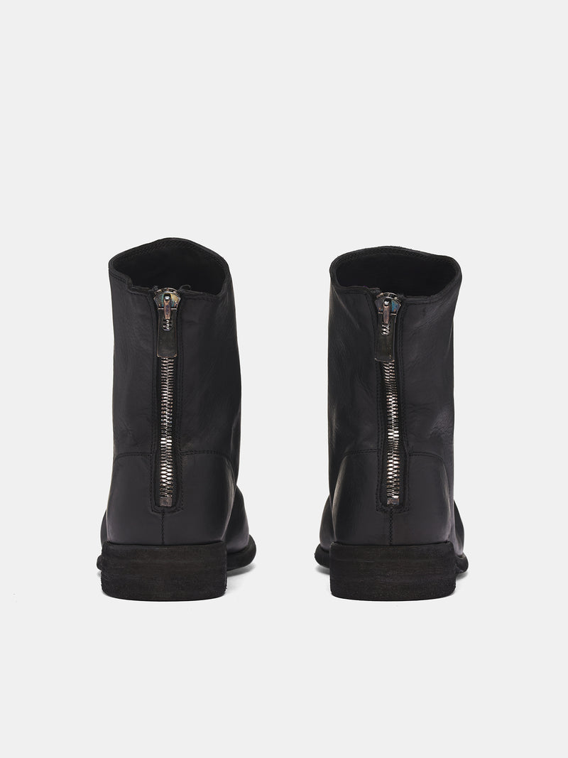 986X Horse Leather Back Zips (986X-HORSE-FG-BLKT-BLACK)