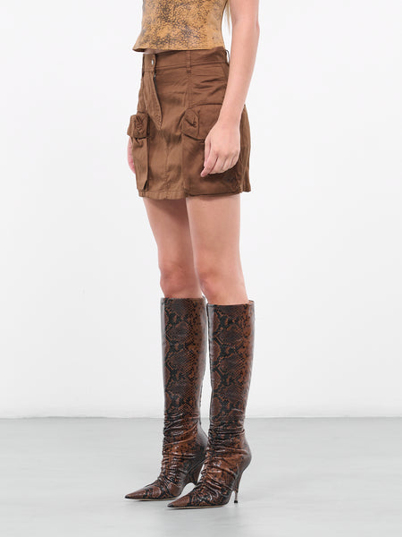O-Nita Skirt (A-11514-0CKAJ-78V-DARK-BROWN)