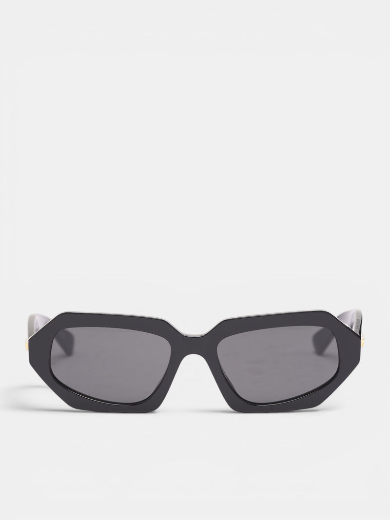 Black Geometric Sunglasses (A002FJV2Q30-1049-BLACK-GREY)