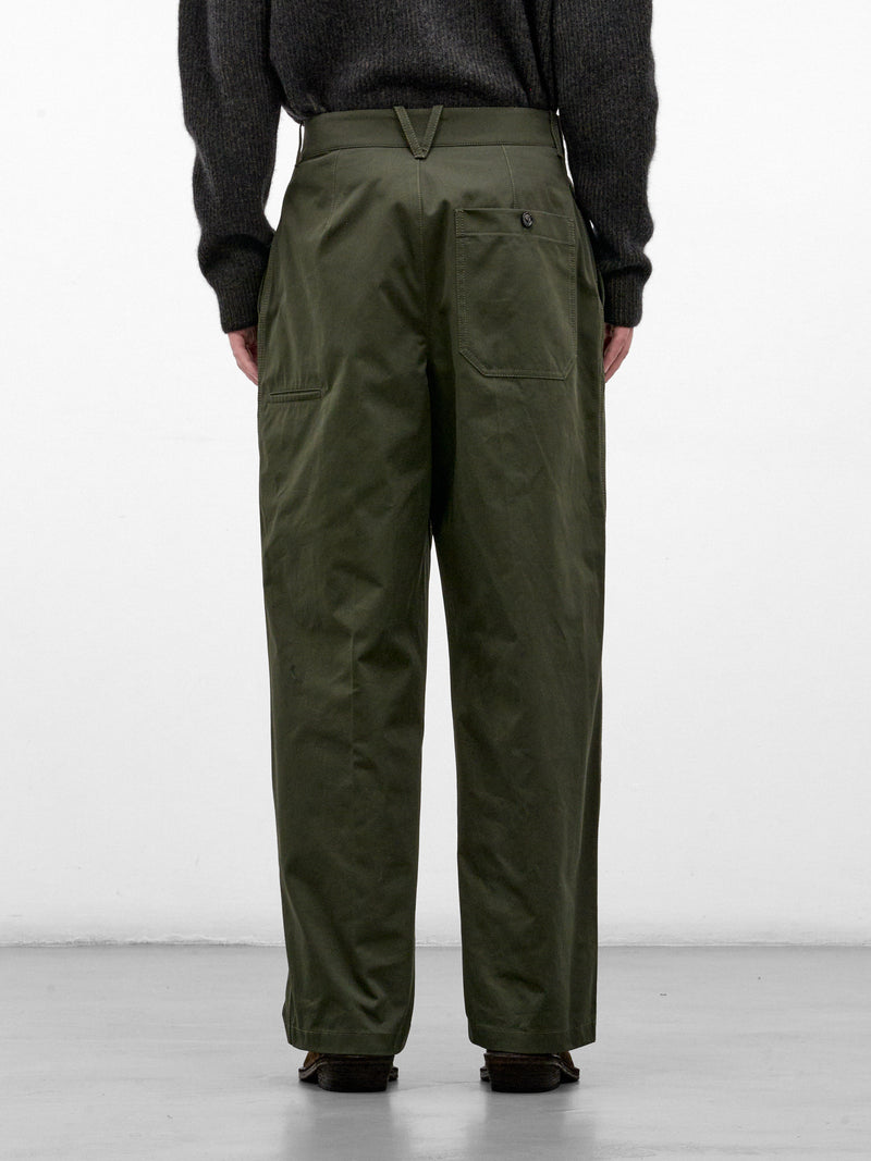 Navy Wide Leg Trousers (A003Y2V7BG0-3321-DARK-JUNIPER)