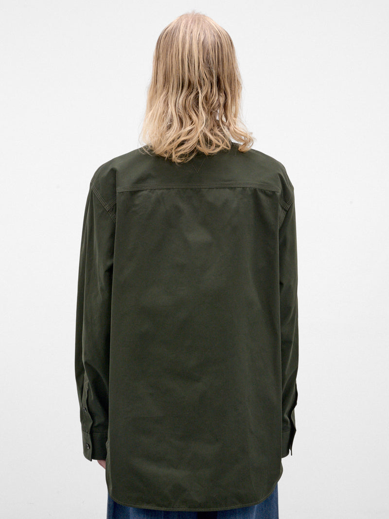 Juniper Cotton Cabardine Shirt (A0040ZV7BG0-3321-DARK-JUNIPER)