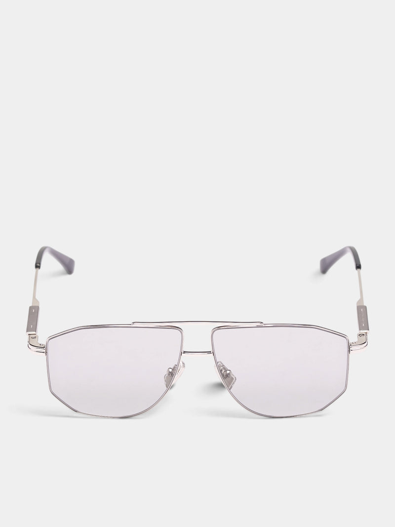 Silver Aviator Sunglasses (A009BT-V4450-8107-SILVER-GREY)
