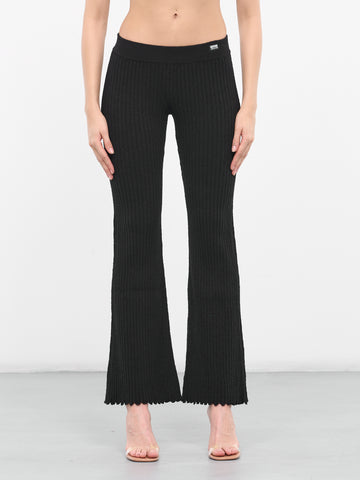 パンツ NEW KNIT PANTS/BLACK A0384-3707-0555-