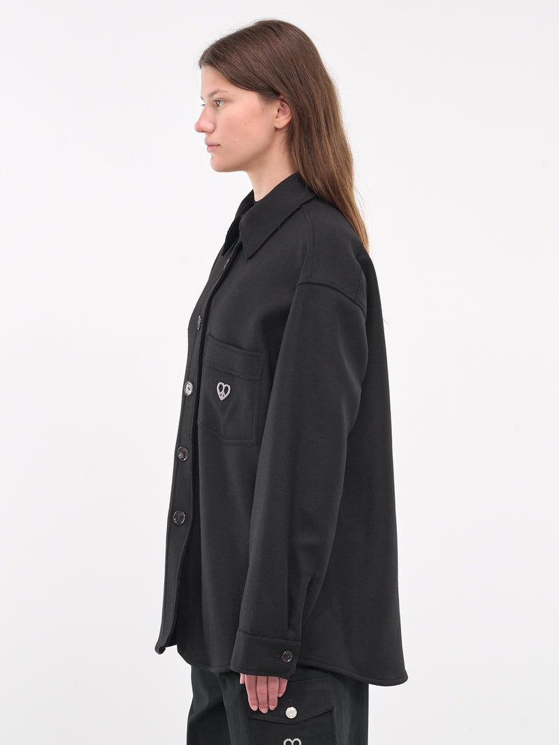 Charm Wool Overshirt (A0605-8717-BLACK)
