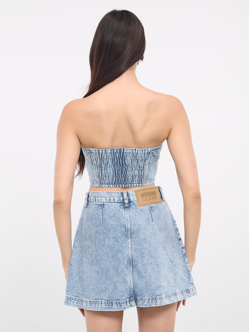 Denim Corset Crop Top (A0803-3236-1295-FANTASY-BLUE)