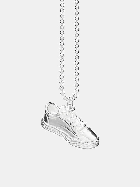 【HYERES LOR】H Edition Silver dual H Combi necklace Vintage Signed AVON HS Silver Tone Chain Y Necklace Silver