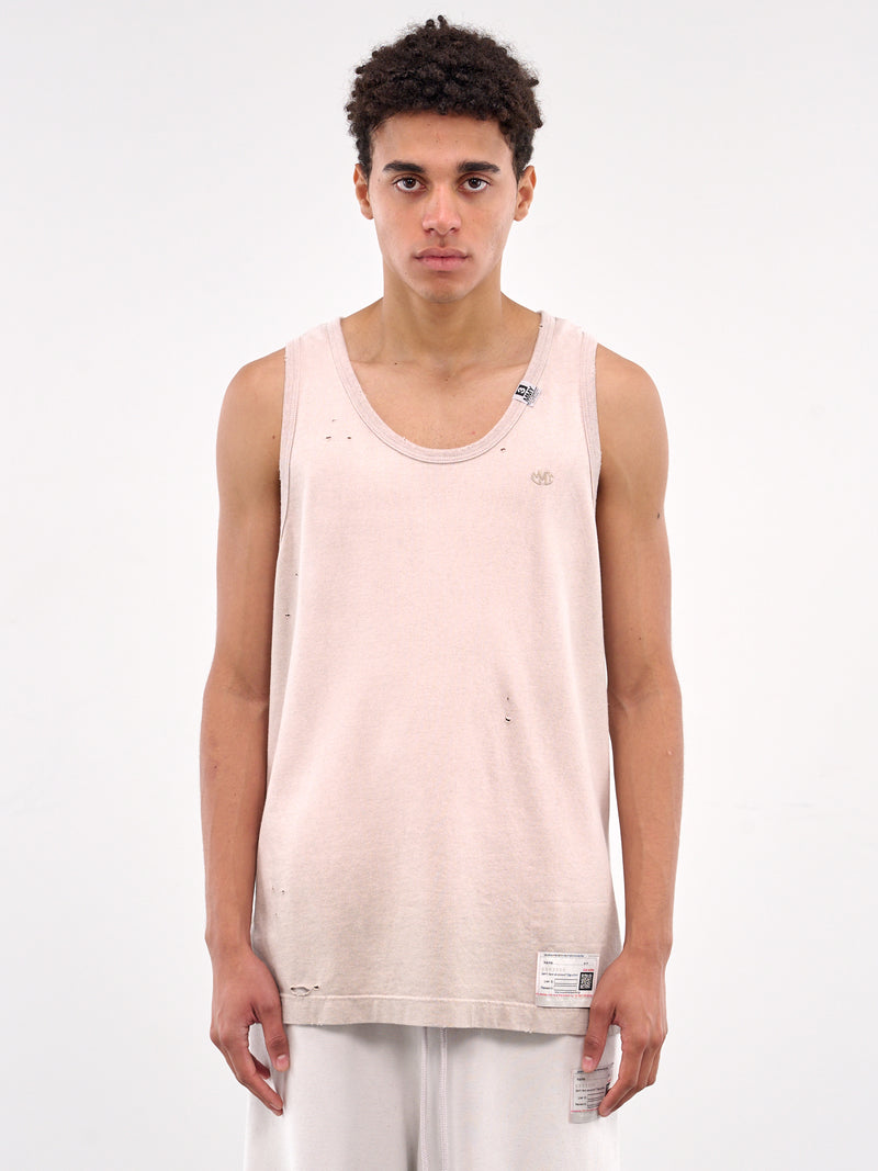 Distressed Tank Top (A14TS612-BEIGE)
