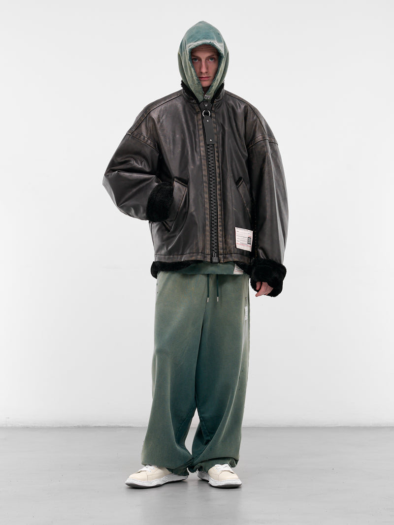 Green Deconstructed Distressed Hoodie (A15HD552-GREEN)