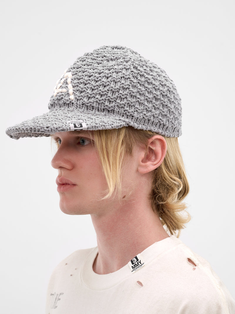 Gray LA Crochet Knit Hat (A16AC402-GRAY)