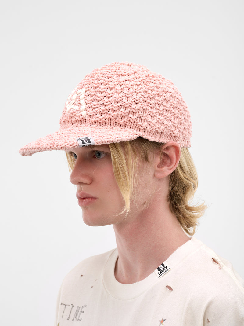 Pink LA Crochet Knit Hat (A16AC402-PINK)