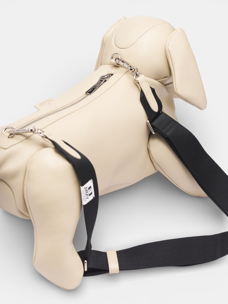 Beige Lamb Leather Dachshund Bag (A16BG716-BEIGE)