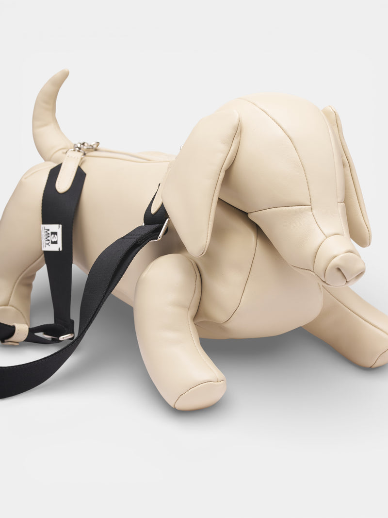 Beige Lamb Leather Dachshund Bag (A16BG716-BEIGE)