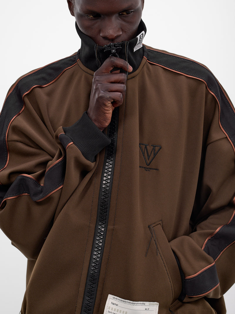 Brown Amateur Sewing Track Jacket (A16JK581-BROWN)