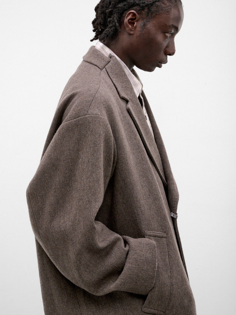 Brown Wool Oversized Coat (A17CT041-BROWN)